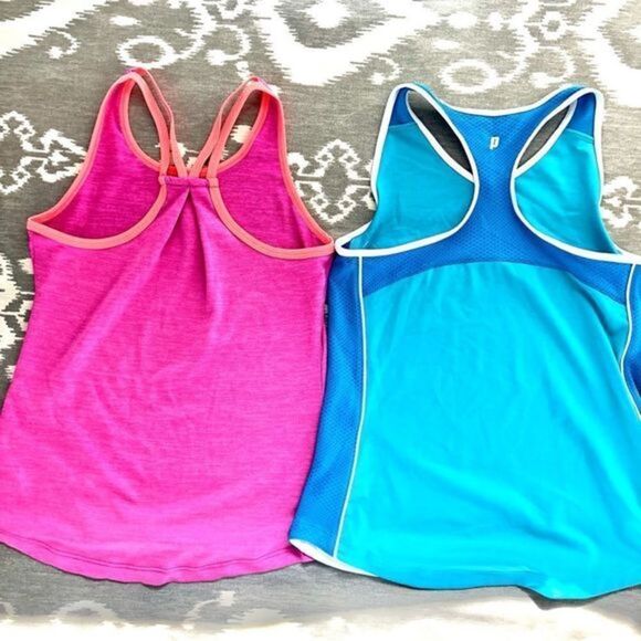 Prince teal and pink racerback tennis tanks girls size‎ M - Picture 2 of 2